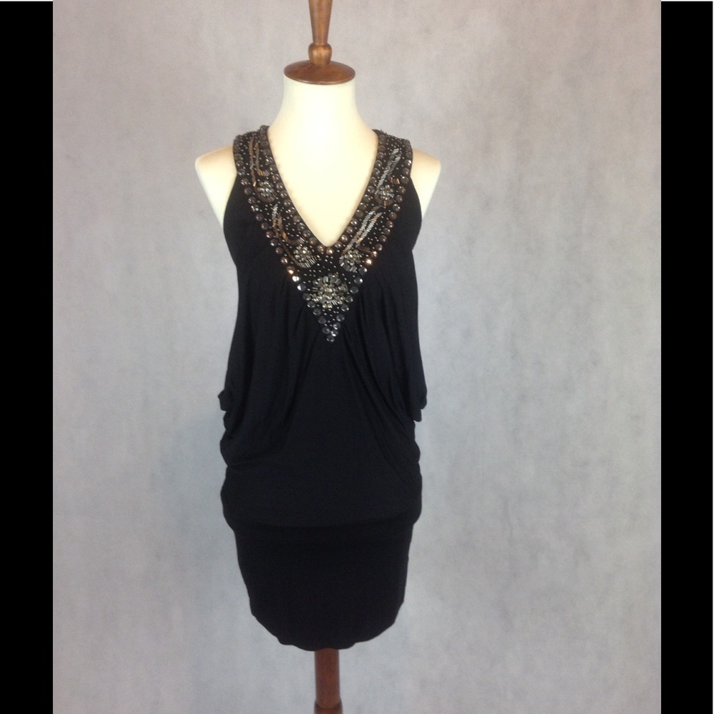 Little Black Dress - Bodycon V-Neck